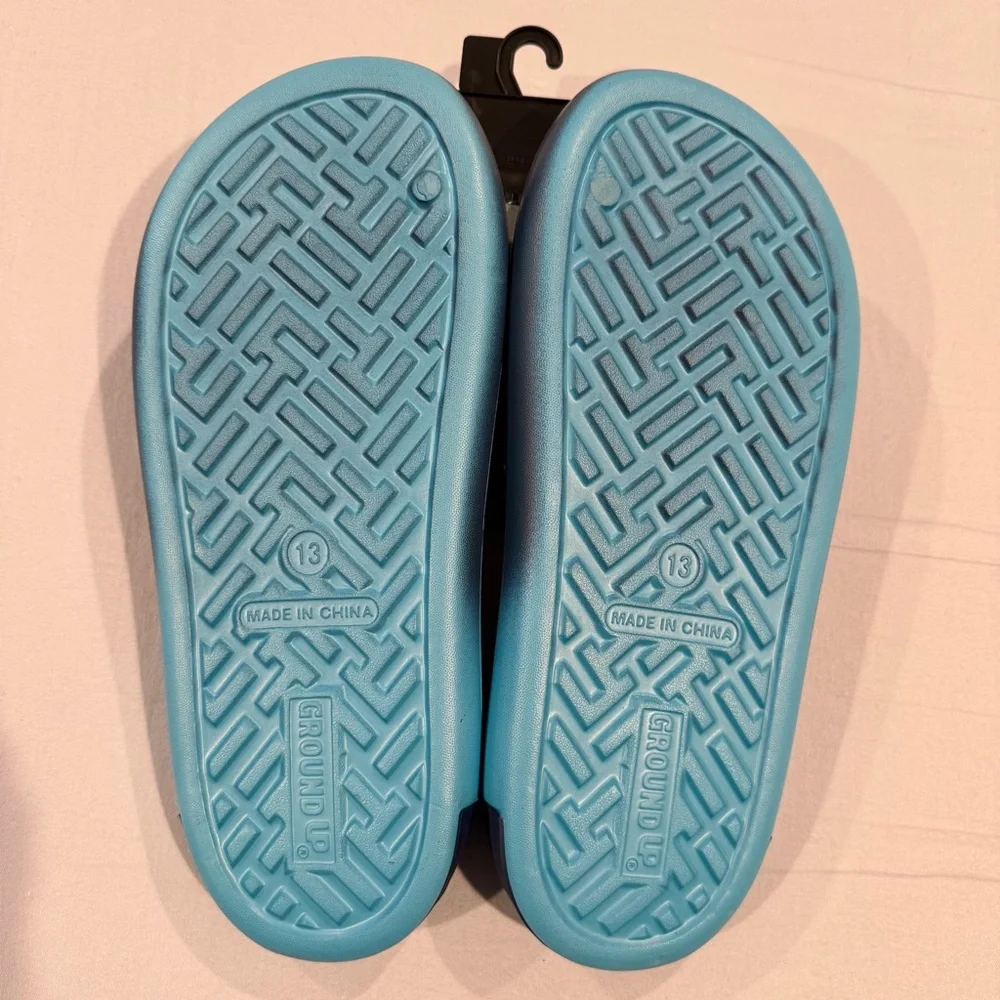 New Disney Stitch Slide Sandals Mens 13 Ombré Summer Pool Beach Vacation Lilo